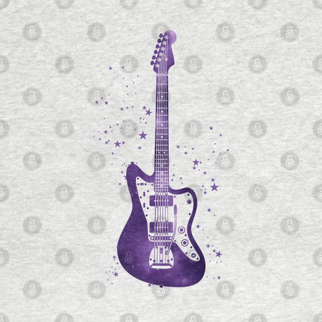 Offset Body Style Electric Guitar Universe Texture by nightsworthy